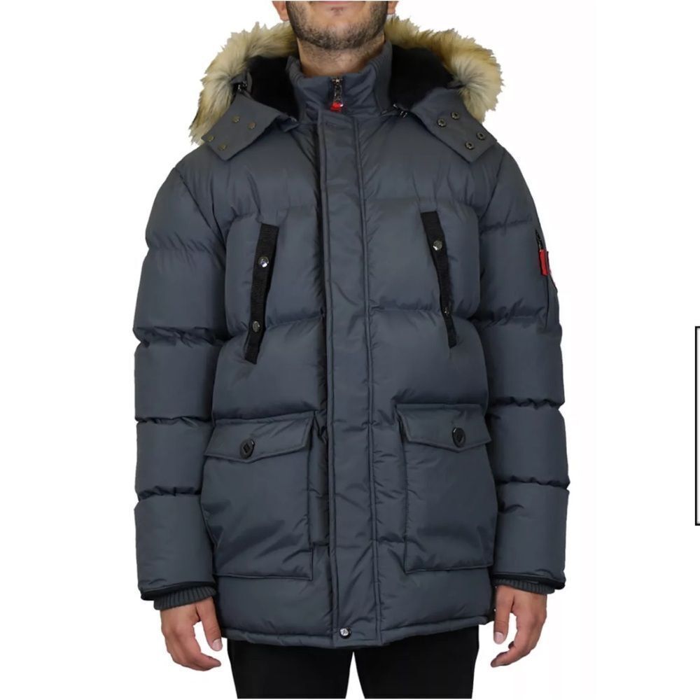 Spire By Galaxy NWT Men's Heavyweight Parka Jacket Detachable Hood Size XXL